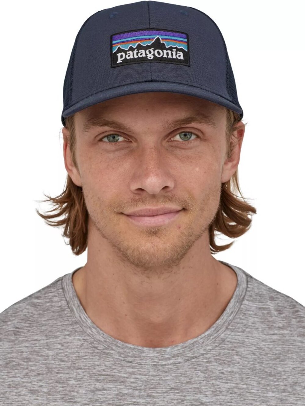 Patagonia Men's P-6 Logo Trucker Hat - Color: Navy Blue